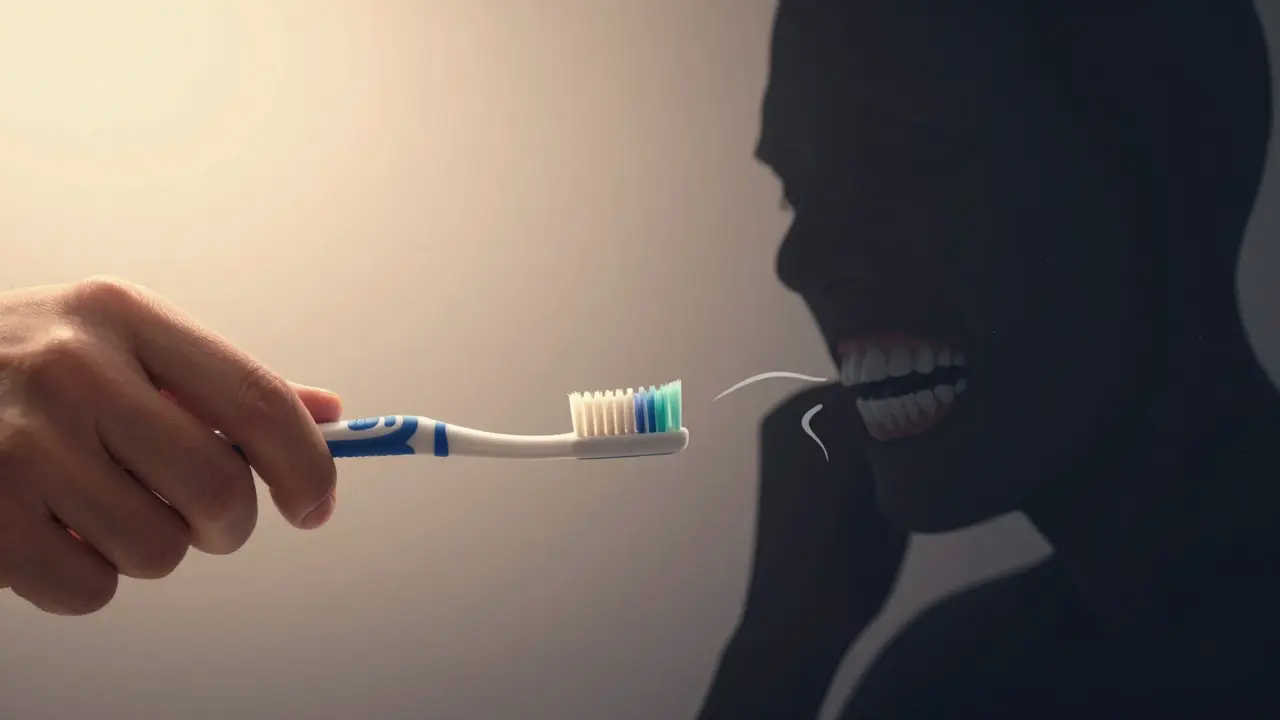 Porovnání správné hygieny a škrcení zuby