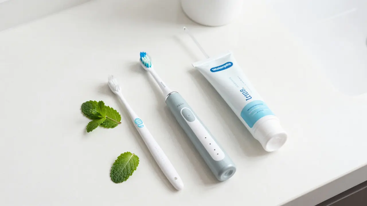 Hygienické pomůcky pro čištění zubů s rovnátky